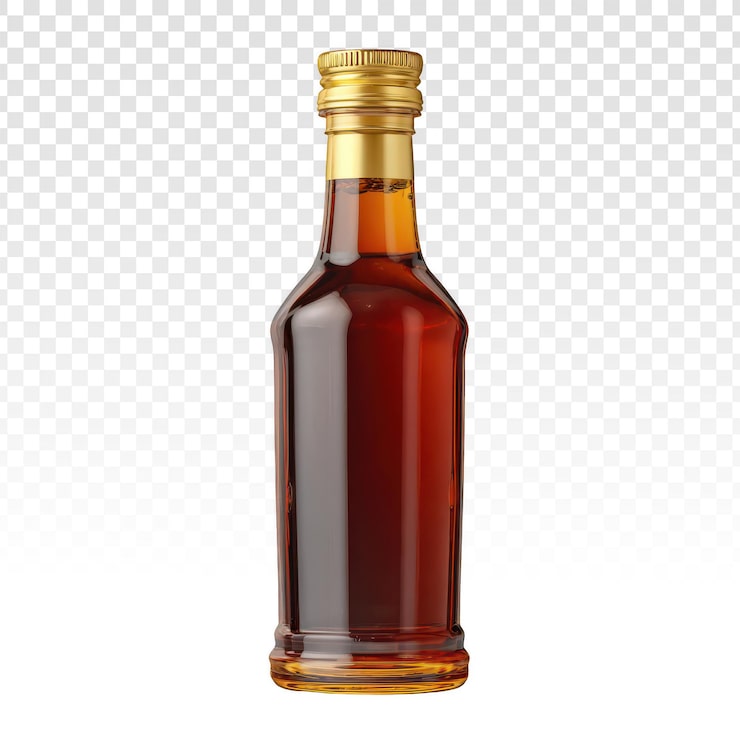 Kostenlose PSD miniatur-spirituosenflasche mit goldenem schraubverschluss