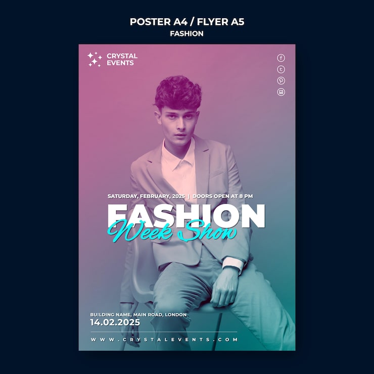 Kostenlose PSD mode-plakat-vorlage