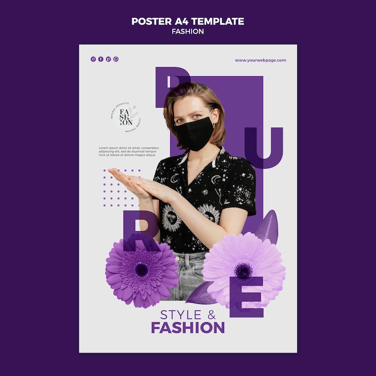 Kostenlose PSD mode-plakat-vorlage