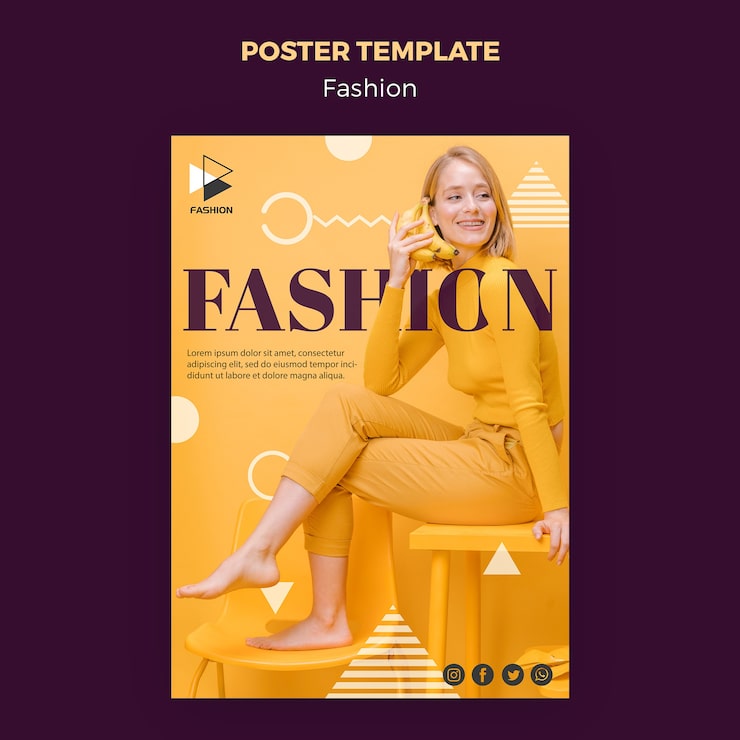 Kostenlose PSD mode-styling-plakatschablone
