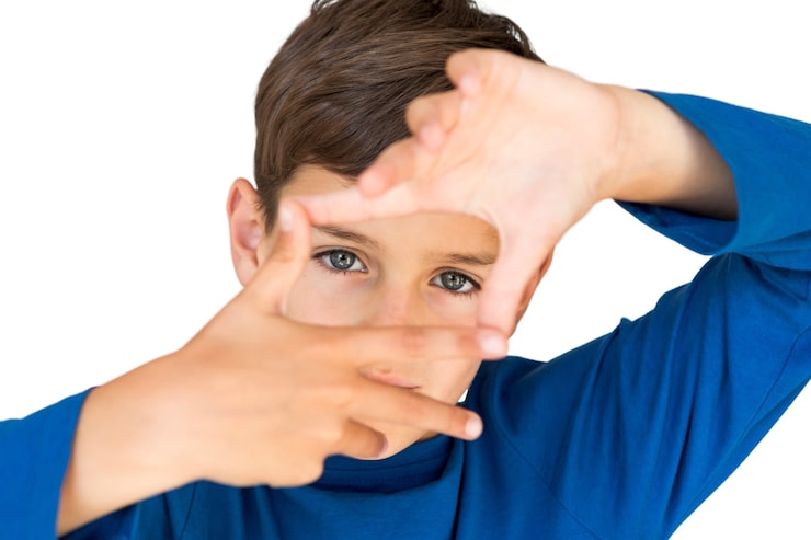Kostenlose PSD nahaufnahme eines kindesporträts
