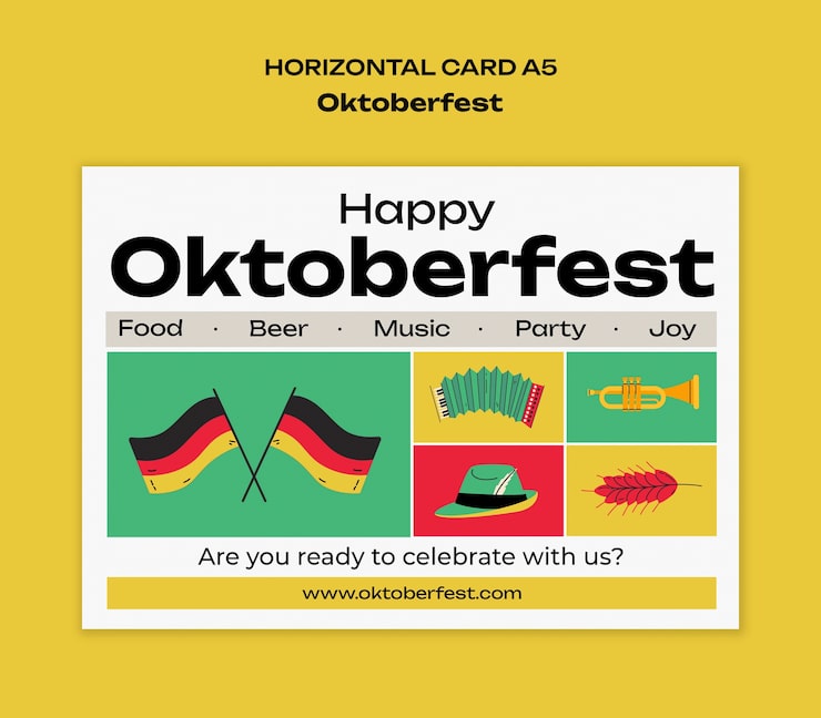 Kostenlose PSD oktoberfest-vorlagendesign