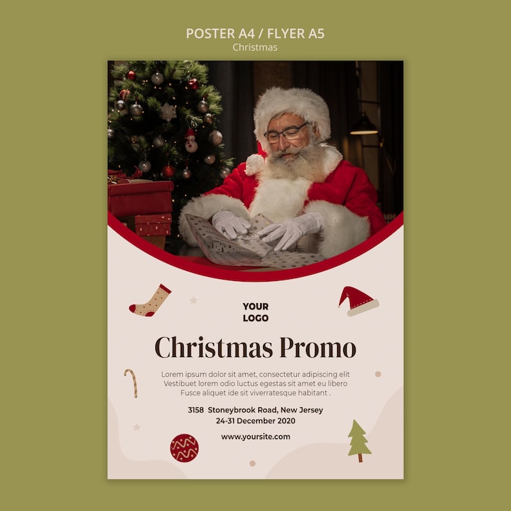 Kostenlose PSD plakat für weihnachtseinkaufsverkauf