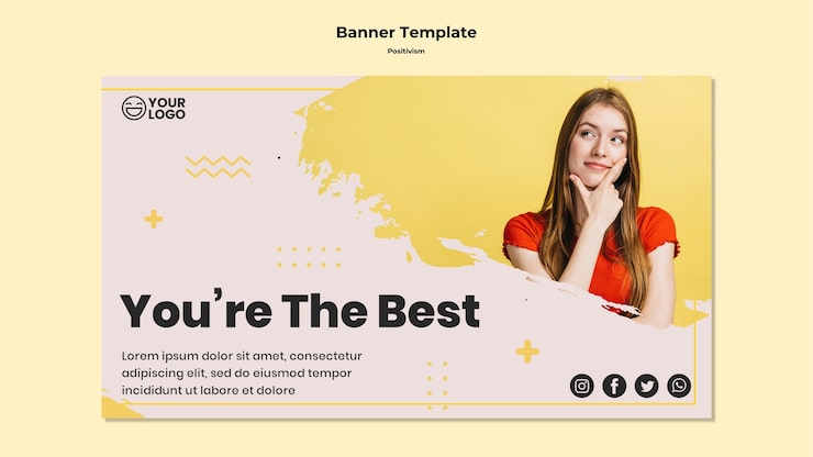 Kostenlose PSD positivismus vorlage banner