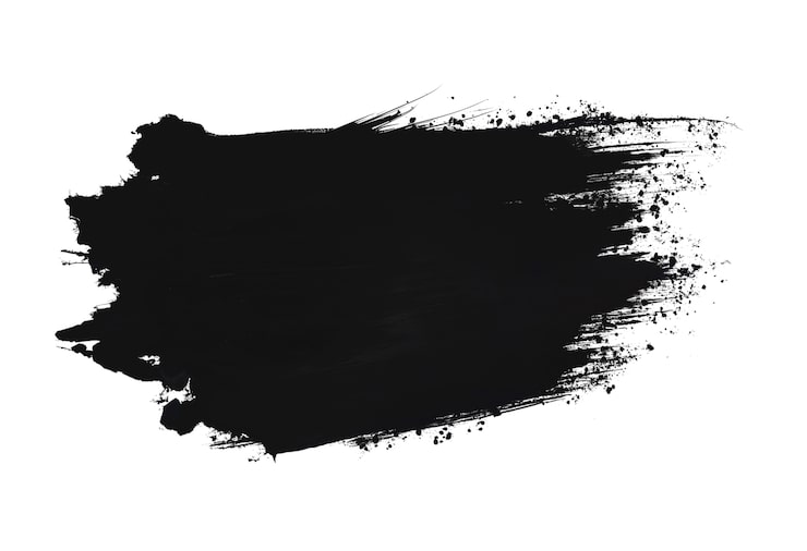 Kostenlose PSD schwarzer pinselstrich