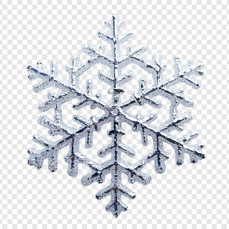Kostenlose PSD silberglitzer schneeflocke eine festliche winterdekoration