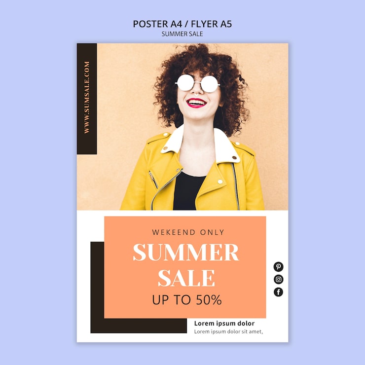 Kostenlose PSD sommer verkauf poster vorlage