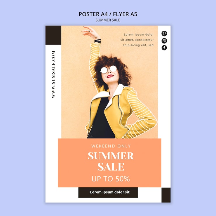 Kostenlose PSD sommerverkauf flyer vorlage