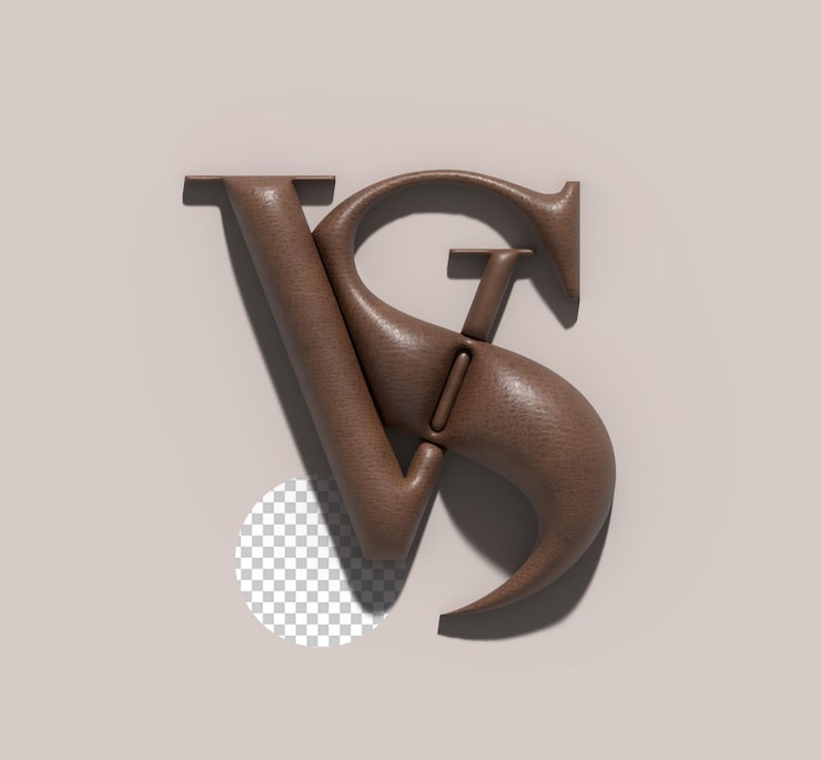 Kostenlose PSD versus, zeichen, brief, 3d, logo