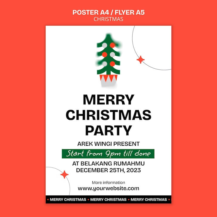 Kostenlose PSD weihnachtsvorlagendesign