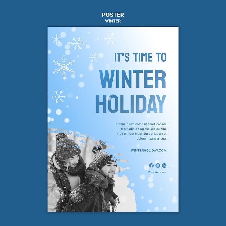 Kostenlose PSD winter-vorlagendesign