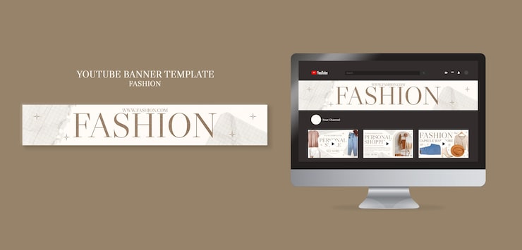 Kostenlose PSD youtube-banner der modebranche