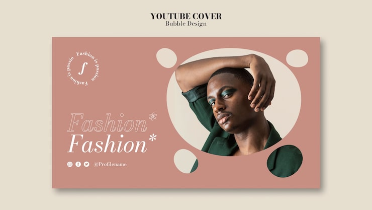 Kostenlose PSD youtube-cover mit bubble-design