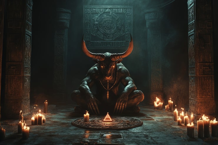 Gratis Foto portrett av mytologisk minotaur
