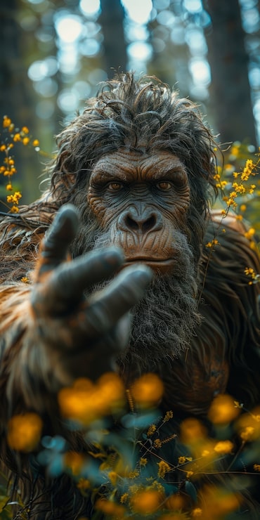 Gratis Foto utsikt over sasquatch-skapning utendørs i naturen