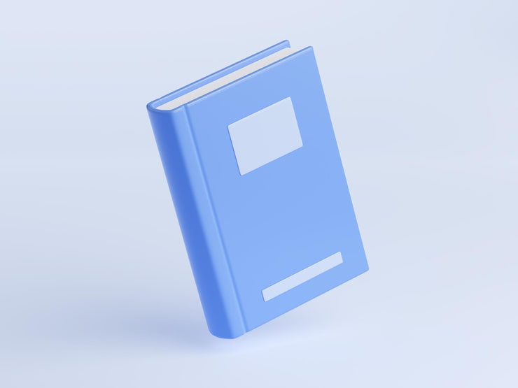 Gratis Bild 3d bok med blankt blått omslag