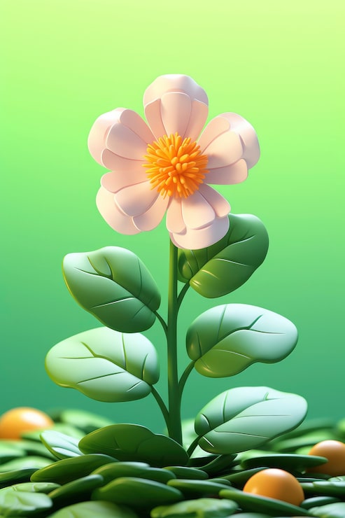 Gratis Bild 3d-rendera av blomma