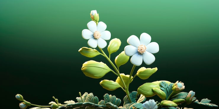 Gratis Bild 3d-rendera av blomma