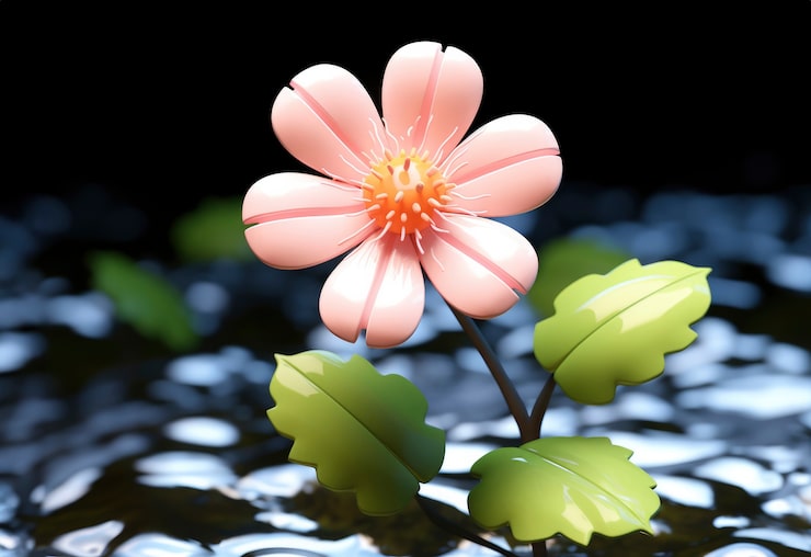 Gratis Bild 3d-rendera av blomma