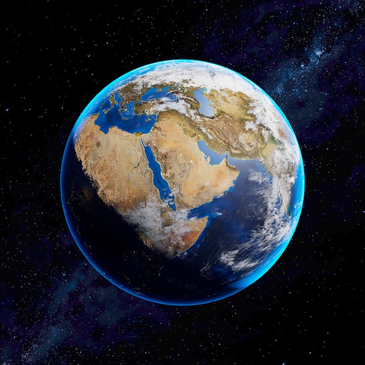 Gratis Bild 3d-rendera av planeten jorden