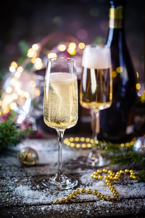 Gratis Bild champagneglas för julen