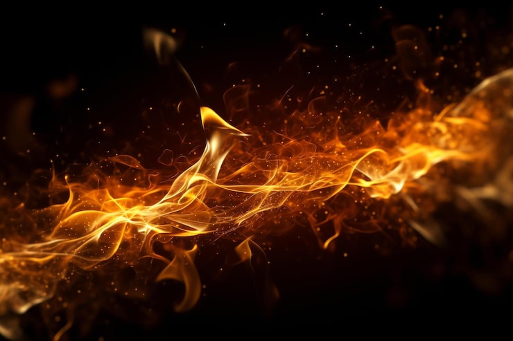 Gratis Bild eldflammor isolerade på svart bakgrund abstrakt eldslåga textur