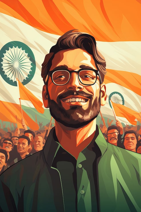 Gratis Bild framifrån sedda personer som firar indiens dag för republiken