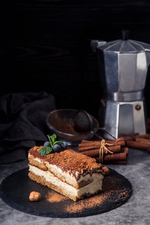 Gratis Bild framifrånvy av ett utsökt tiramisu-koncept