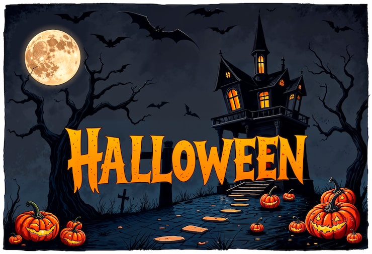 Gratis Bild halloween-bakgrundsillustration