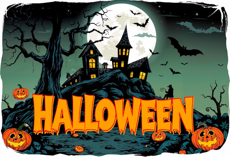 Gratis Bild halloween-bakgrundsillustration