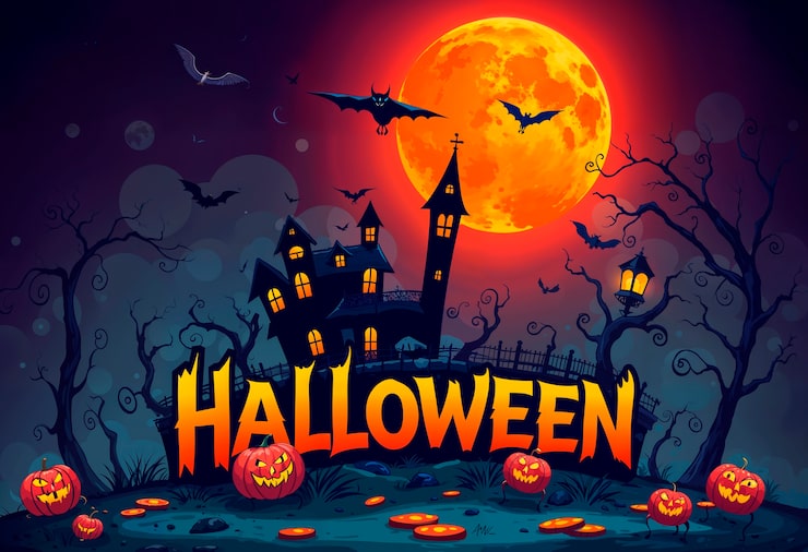 Gratis Bild halloween-bakgrundsillustration