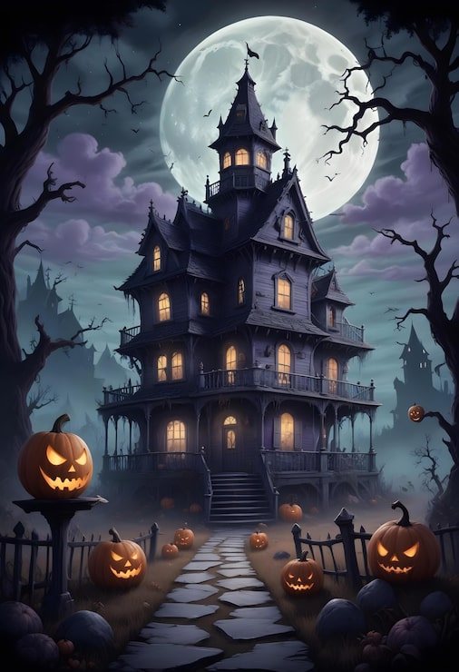 Gratis Bild halloween spökhus 3d-illustration