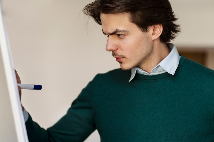 Gratis Bild halvbild av en man som korrigerar grammatikfel