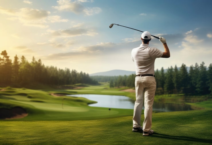 Gratis Bild helbild man som spelar golf