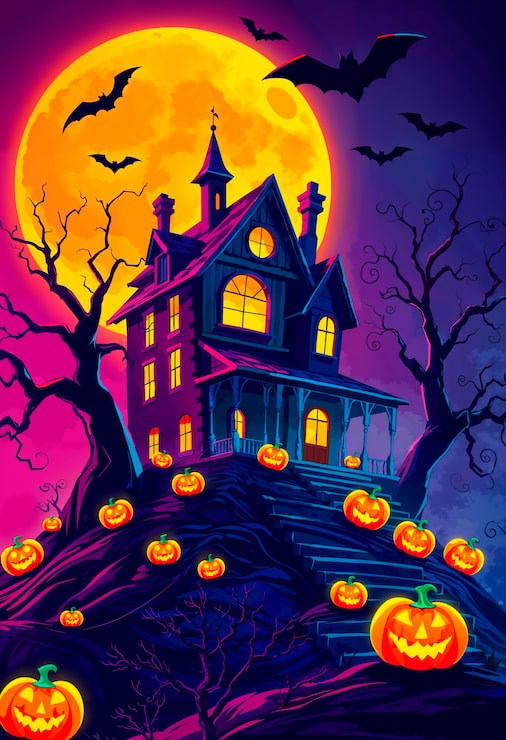 Gratis Bild illustration av halloween-spökhus