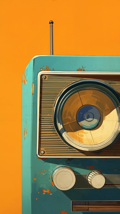 Gratis Foto illustration i digital kunststil af retro radioenhed