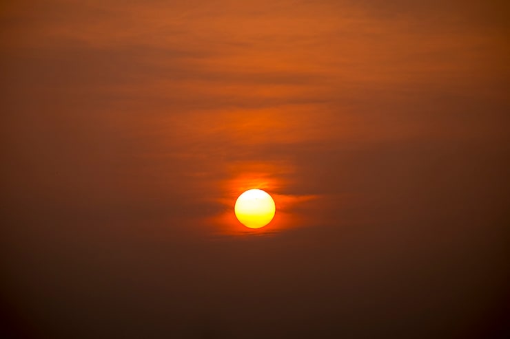Gratis Foto kæmpe sol i tusmørke