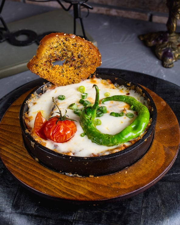 Gratis Bild köttlasagne med tomat och paprika