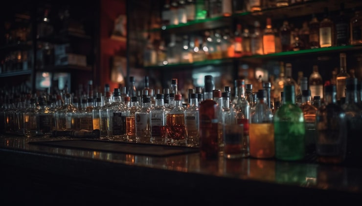 Gratis Bild nattlivsfirande i bar med whiskyglas genererat av ai