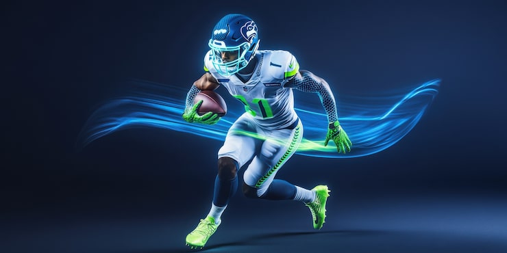 Gratis Bild neonstil amerikansk fotbollsspelare