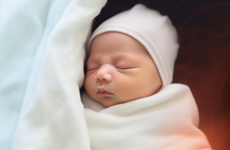 Gratis Foto portræt af nuttet nyfødt baby