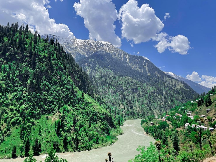 Gratis Bild vacker utsikt över risfält i den frodiga gröna leepa valley kashmir pakistan