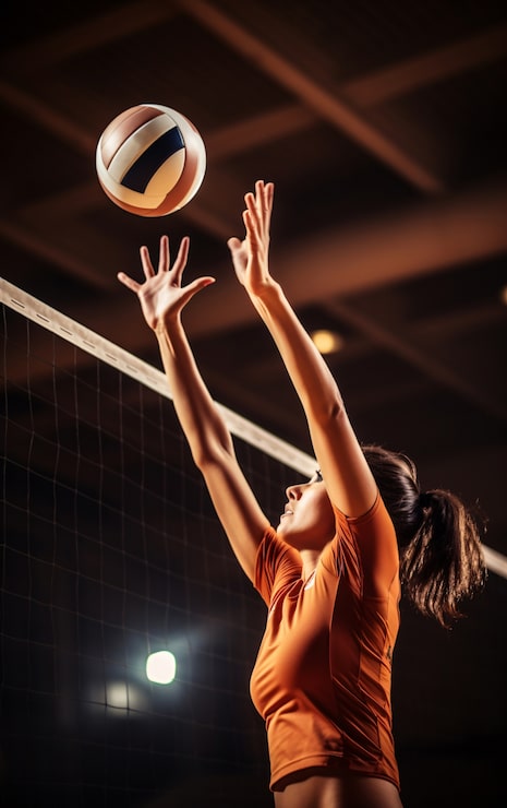 Gratis Bild volleyboll med kvinnlig spelare och boll