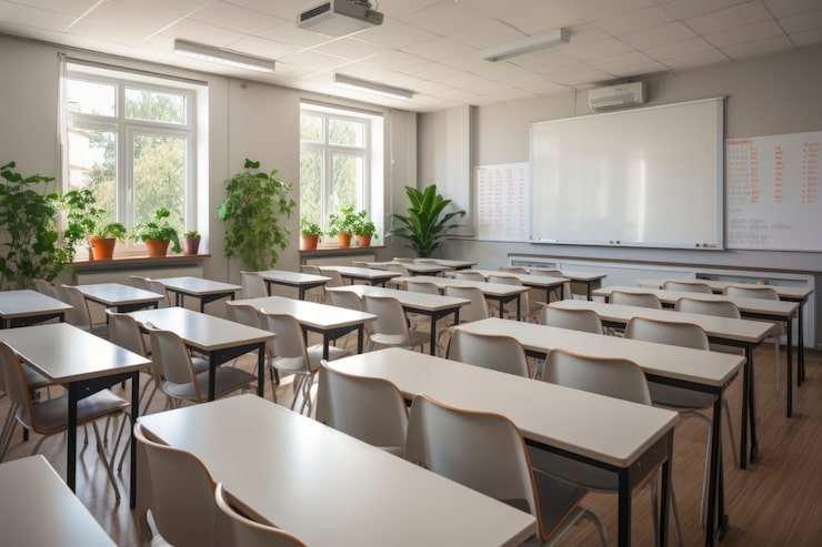 Gratis Bild vy av modernt klassrum i skolan