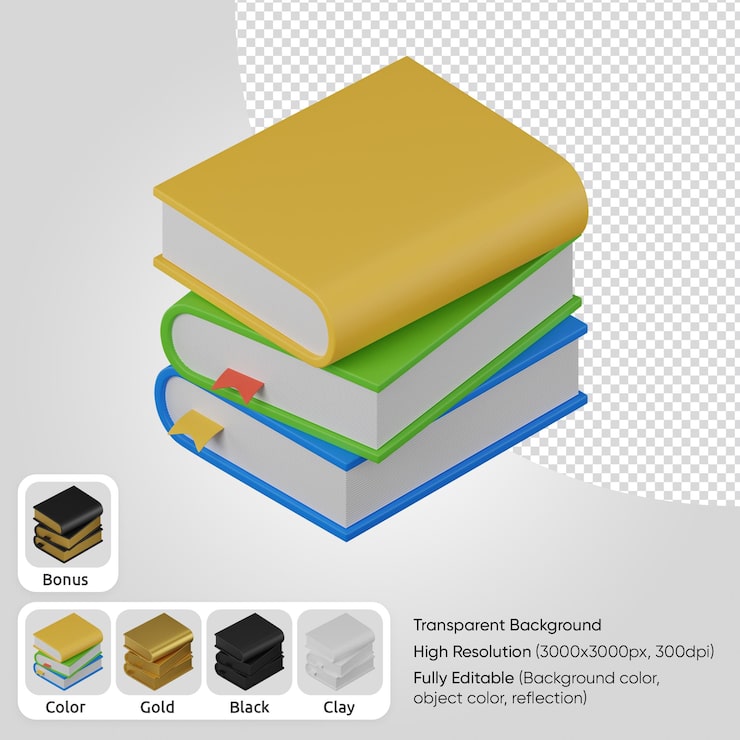 Gratis PSD 3d-böcker