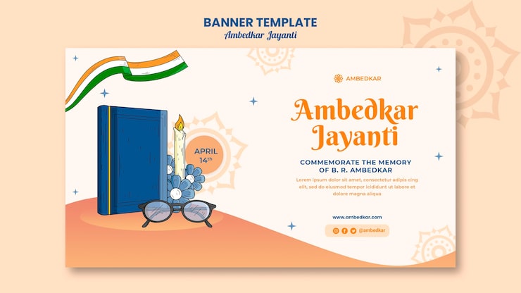 Gratis PSD ambedkar jayanti bannermall
