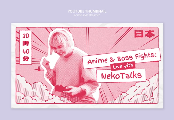 Gratis PSD anime & boss kampe: live med nekotalks - youtube thumbnail