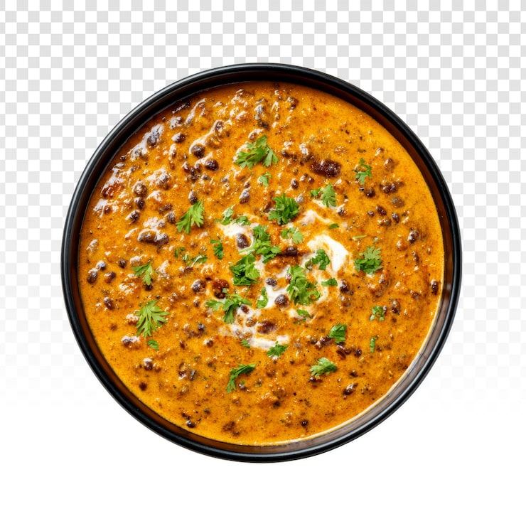 Gratis PSD dal makhani indisk rätt i svart skål
