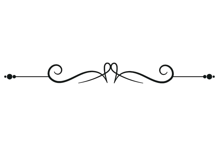 Gratis PSD dekorativ linjedelare-design
