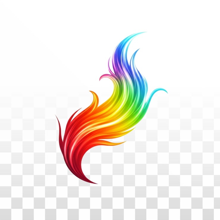 Gratis PSD dynamisk flydende regnbuespektrum abstrakt grafisk element